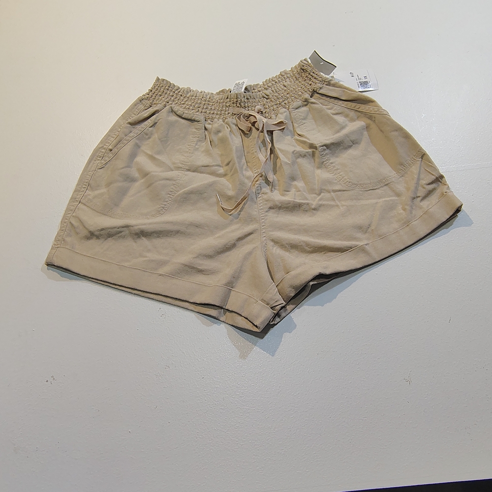 Forever 21 Linen Plus Shorts Women Khaki 1X